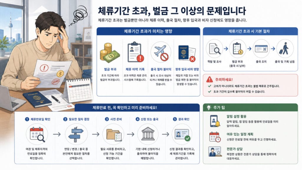 체류기간 초과 벌금의 영향 인포그래픽