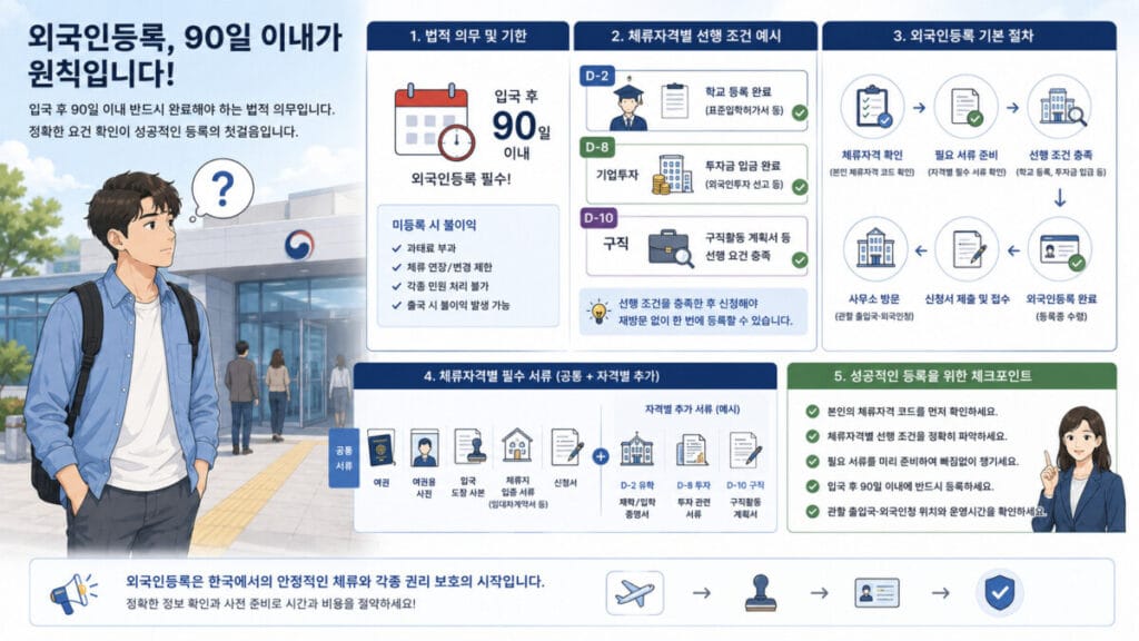 외국인등록 기한 정리 인포그래픽